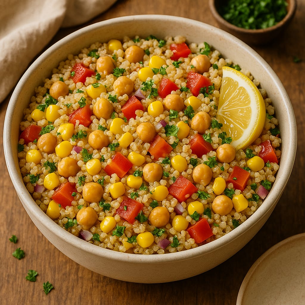 Limonlu Nohutlu Kinoa Salatası