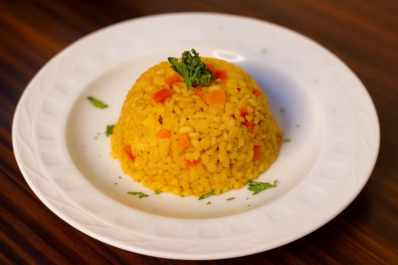 Zerdeçallı Sebzeli Bulgur Pilavı